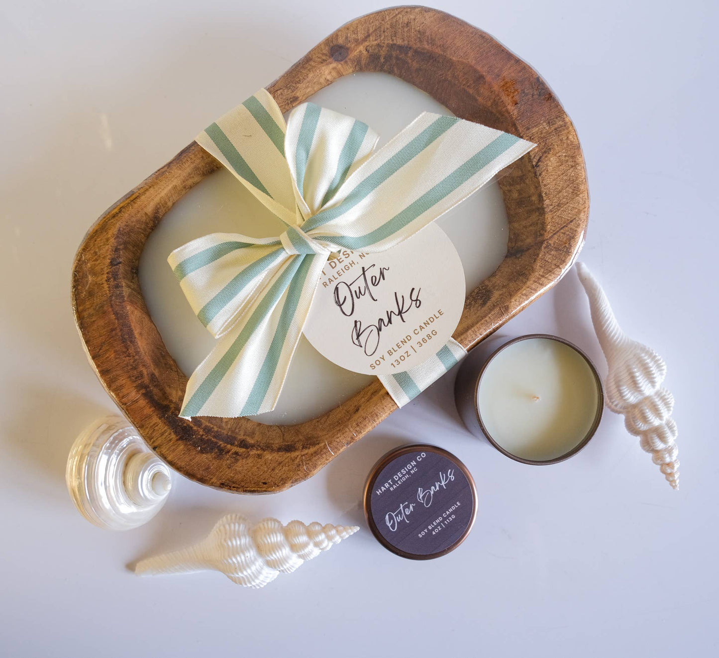 Outer Banks | Coastal Home Collection: 3 wick dough bowl