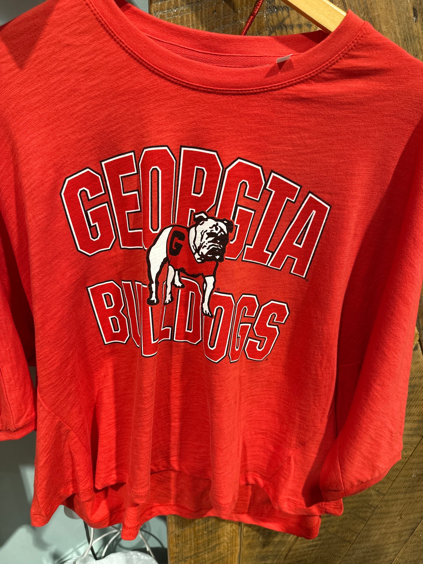 Georgia "Ascher" - Short-Sleeve Crew-Neck Dolman Slub Top