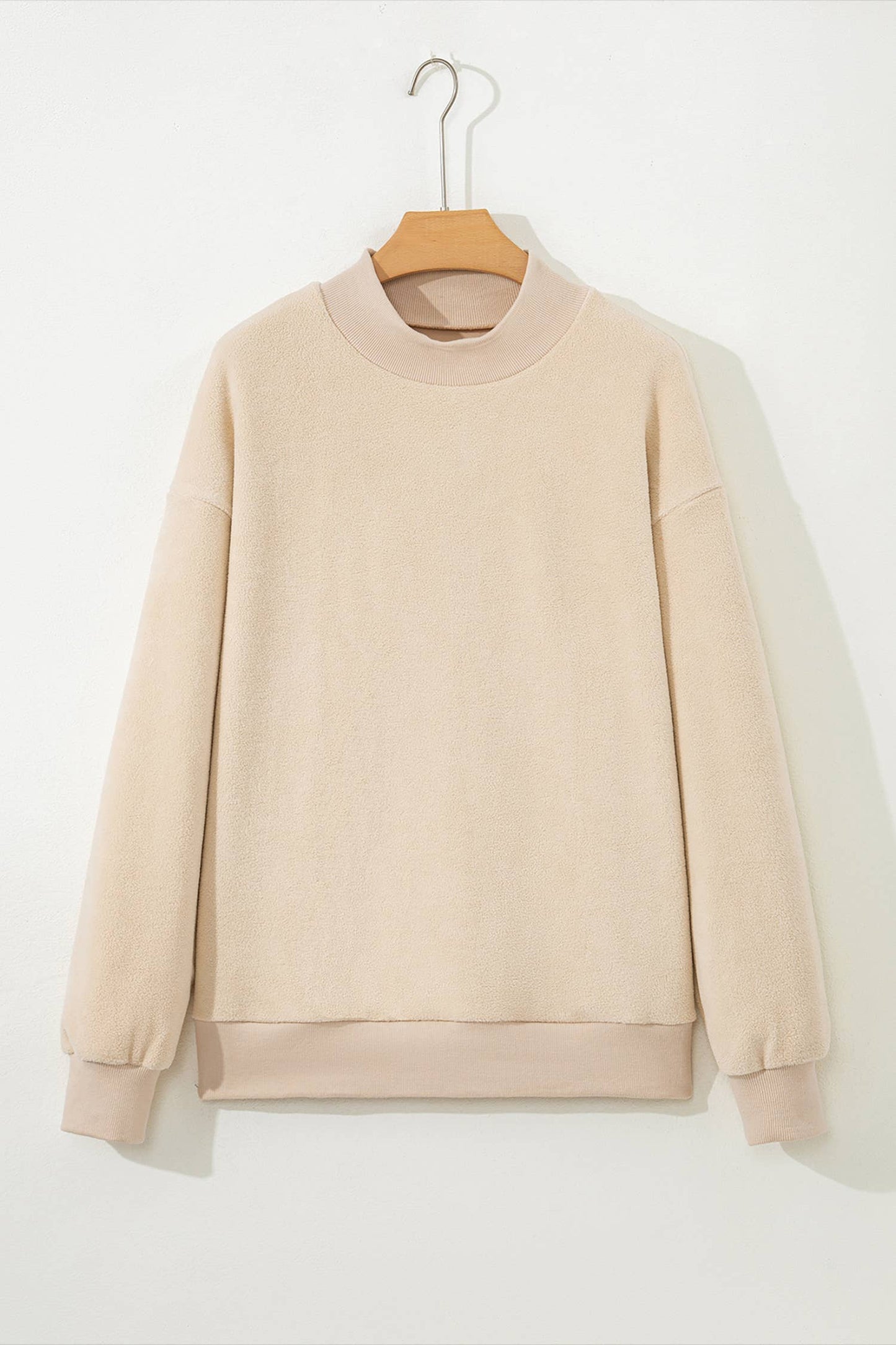 66Love Solid Oversize Reversible Mock Neck Sweatshirt (S-XL)