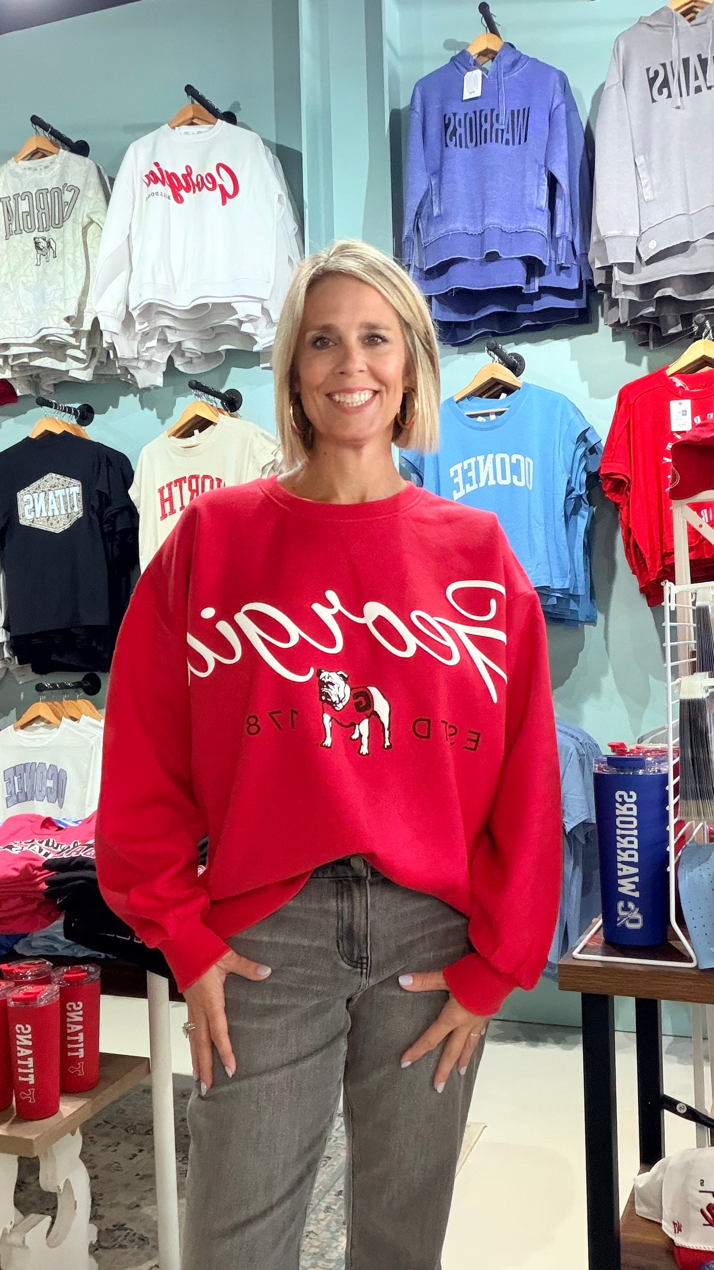 Georgia Alexus script oversized Sweatshirt