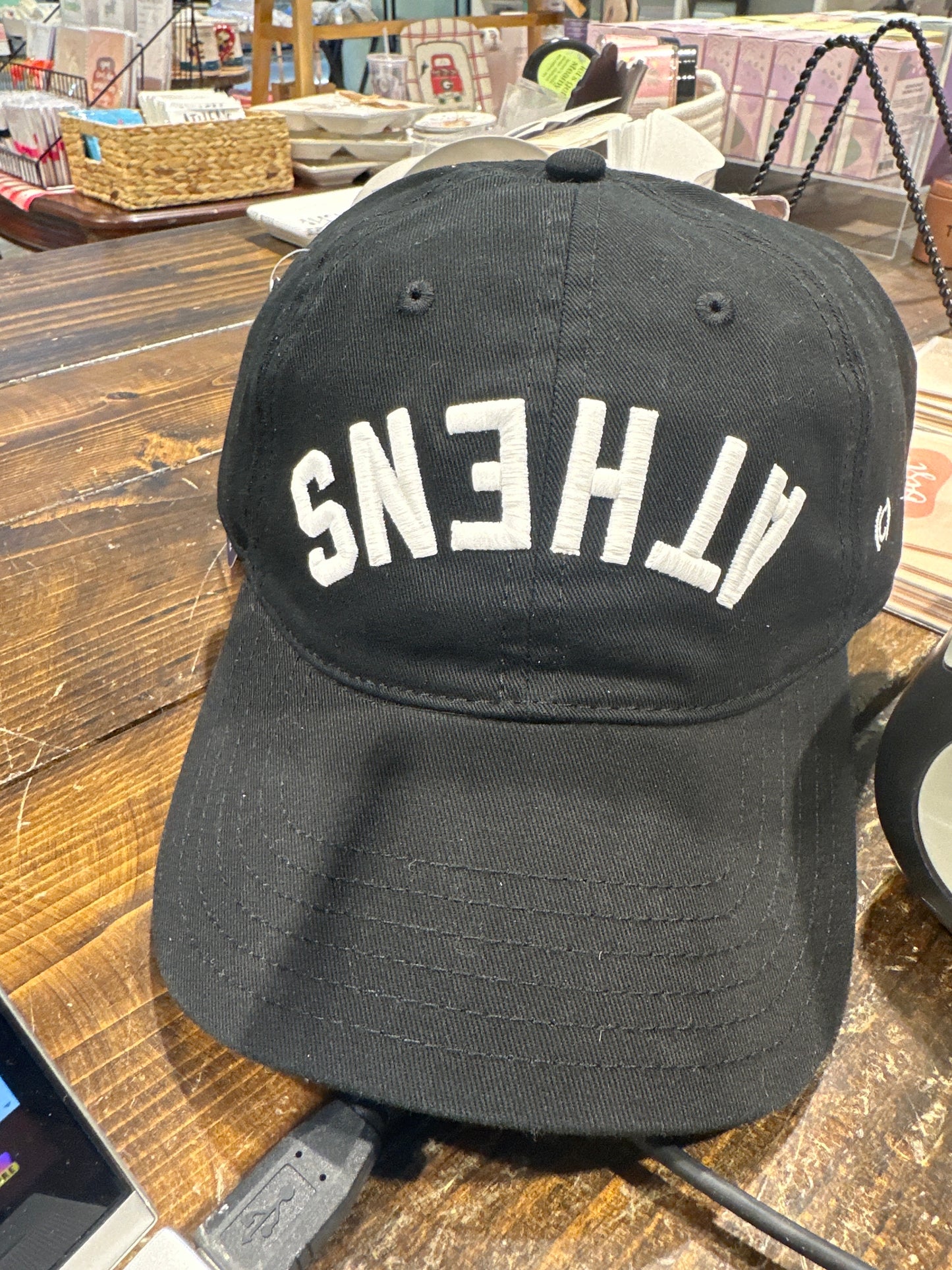 The Upside Down Dad Hat - Customizable: Black Cotton Hat