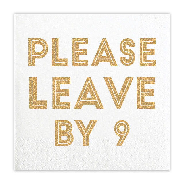 Please leave by 9 foil napkinds