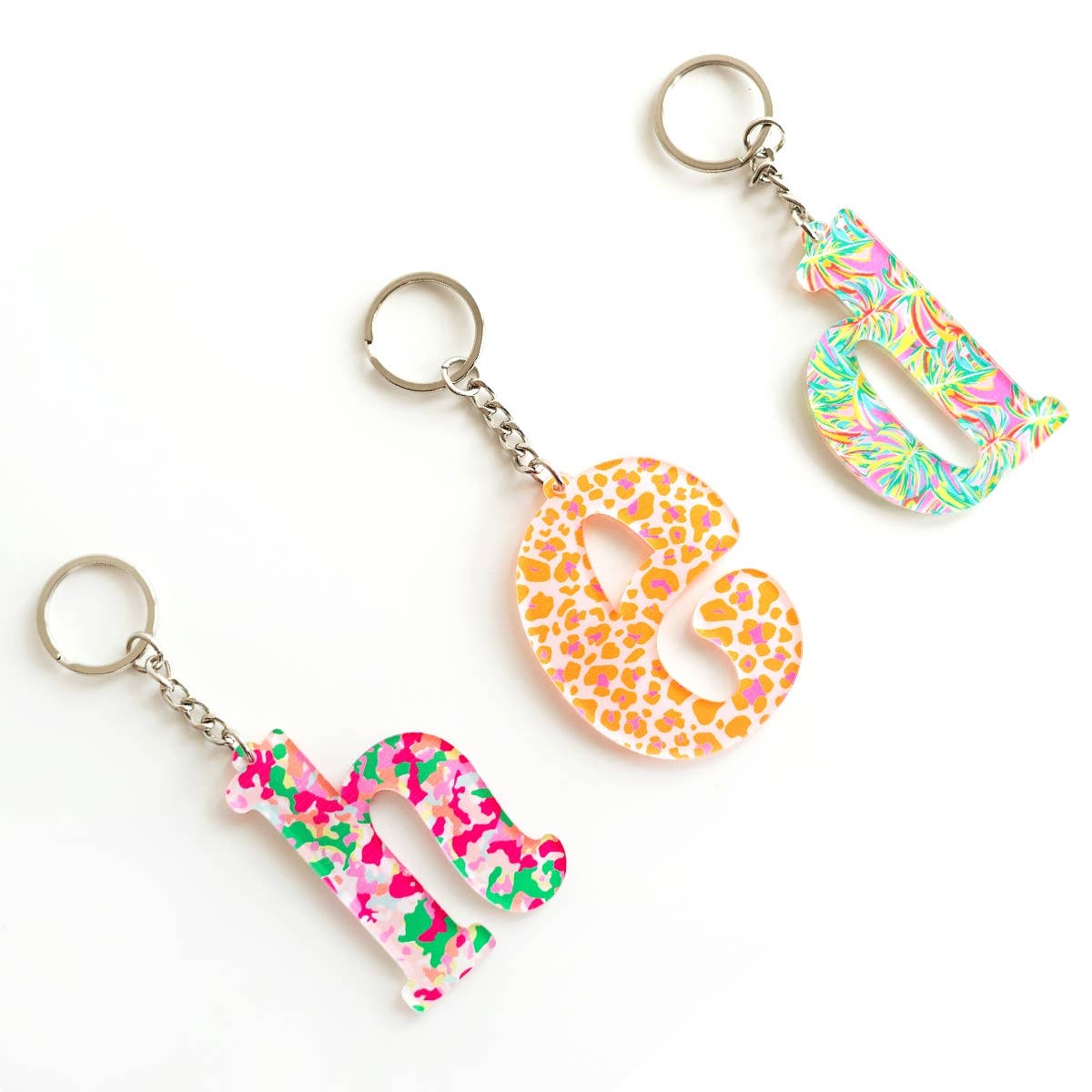 Single Initial Keychain