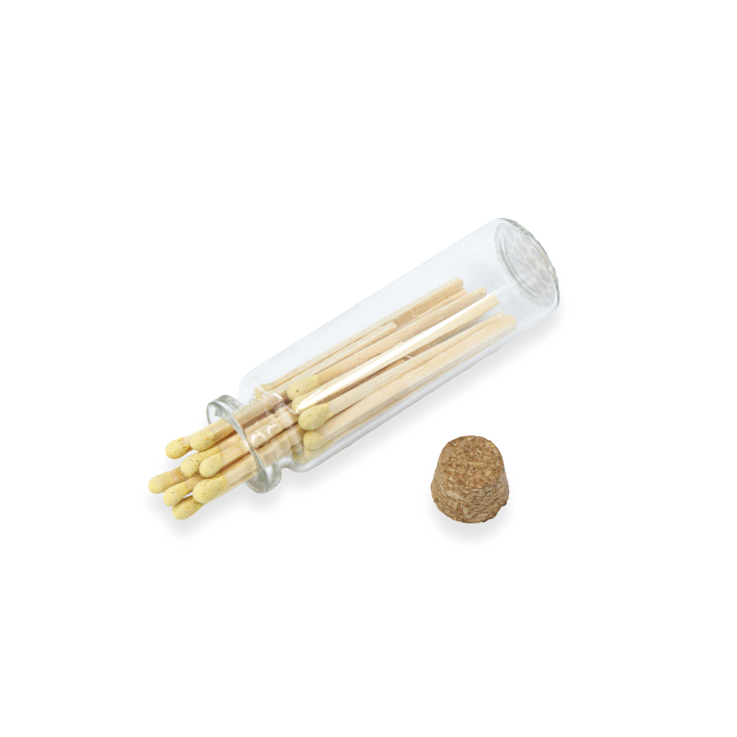 Small Match Bottles - Safety Matches in Jars with Striker: 40 Matchsticks Jar / Charcoal