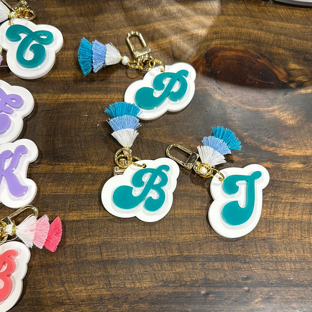 Acrylic letter glitter Keychains