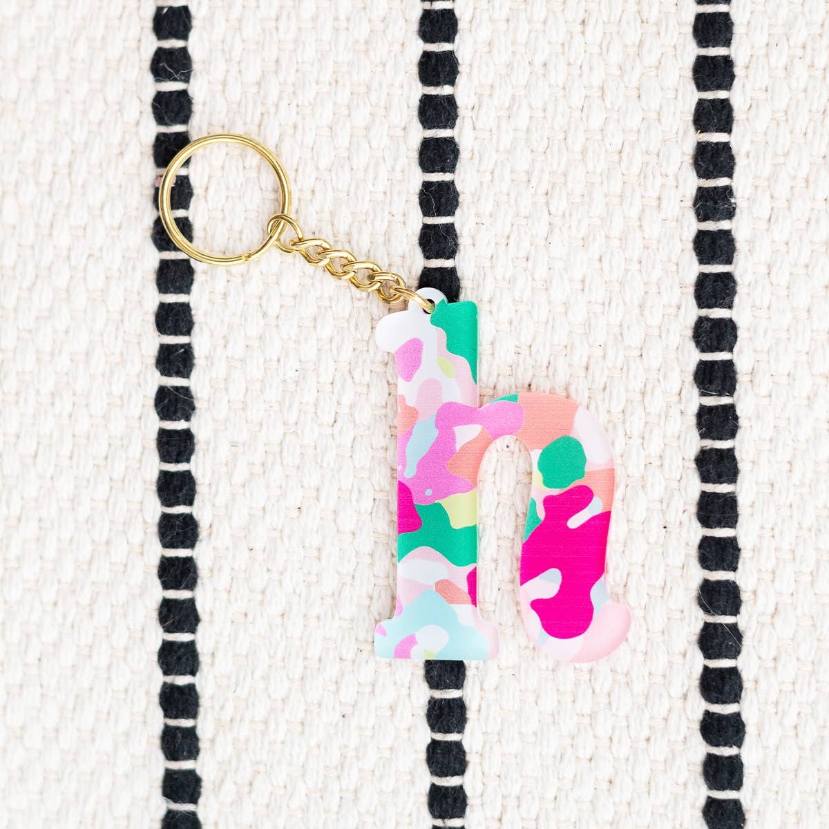 Single Initial Keychain