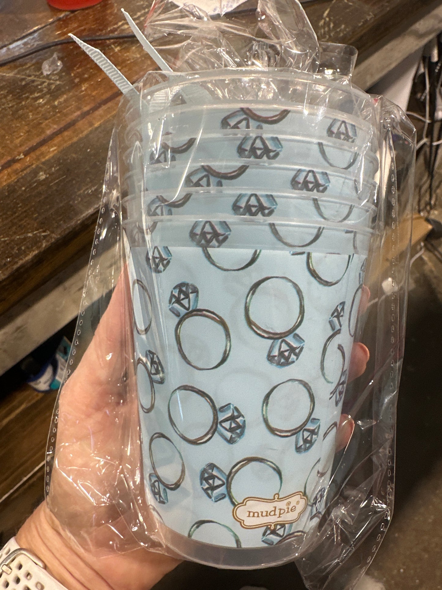 Bride Party Cups Gift Set Blue