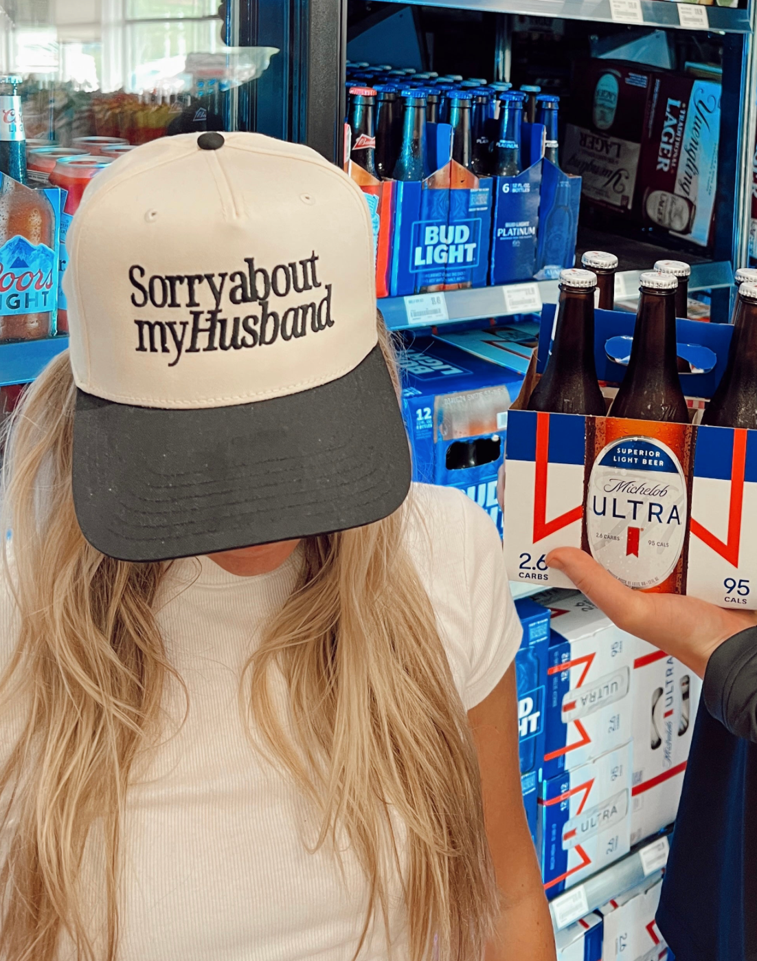 Sorry about my Husband/Wife Vintage Trucker Hat: Husband