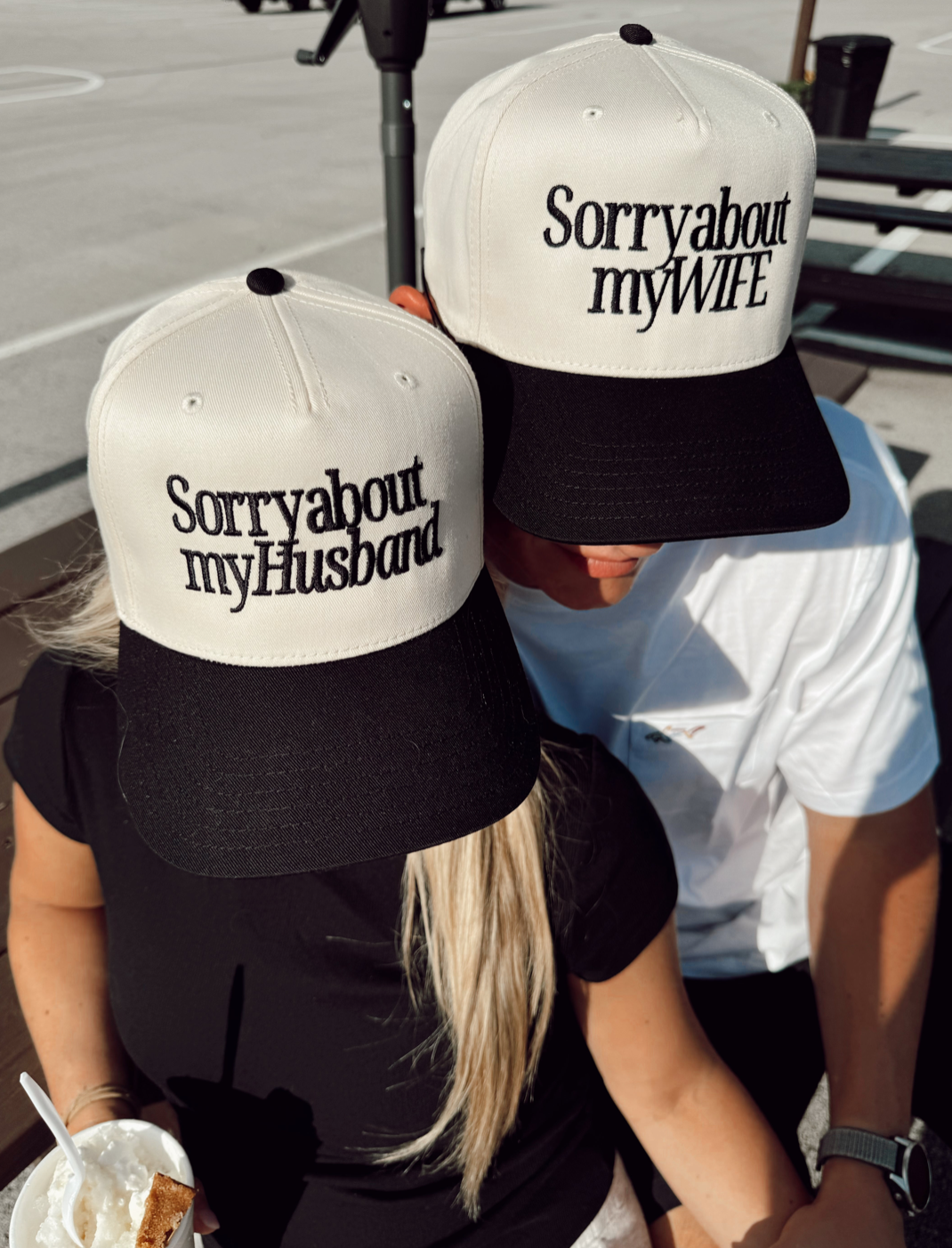 Sorry about my Husband/Wife Vintage Trucker Hat: Husband