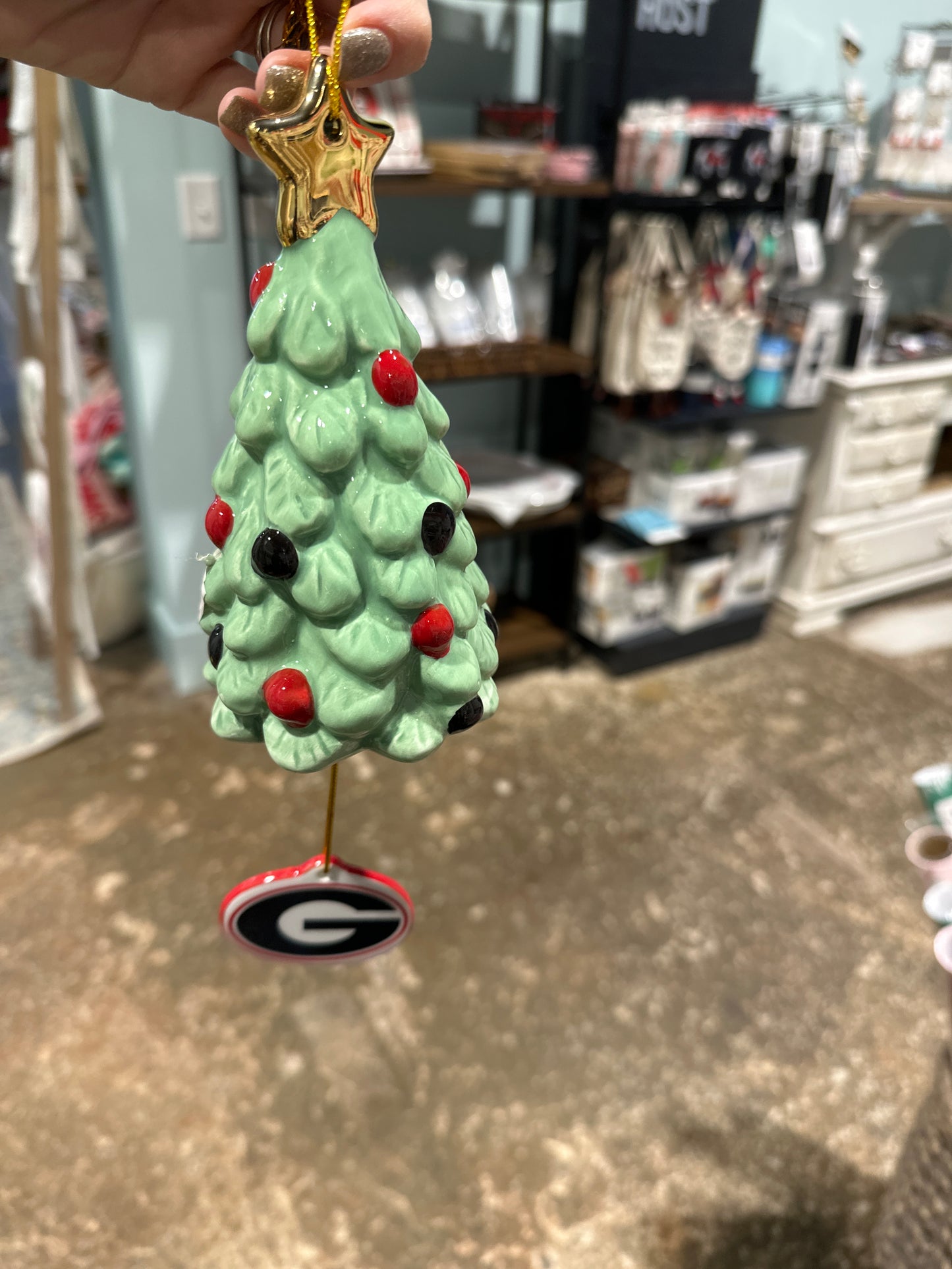 UGA logo Christmas Tree Ornament