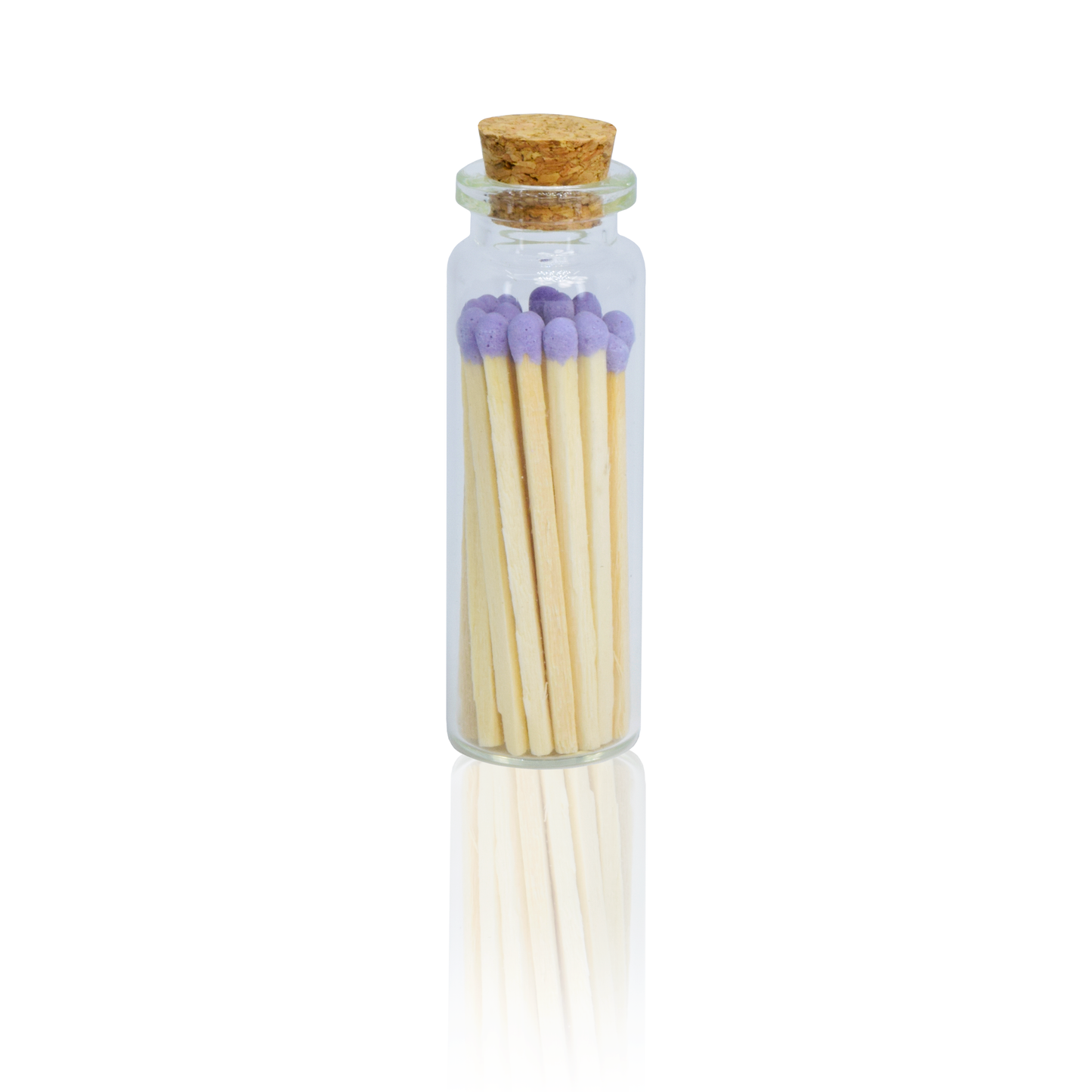 Small Match Bottles - Safety Matches in Jars with Striker: 40 Matchsticks Jar / Charcoal
