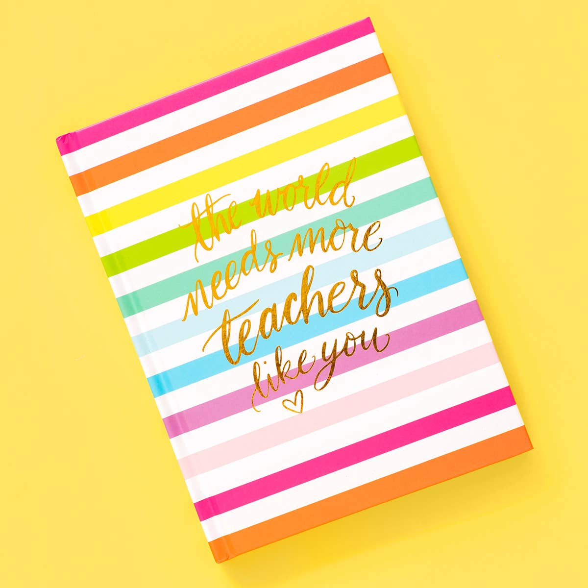 Hardcover Notebook - Teacher Appreciation - Rainbow Stripes
