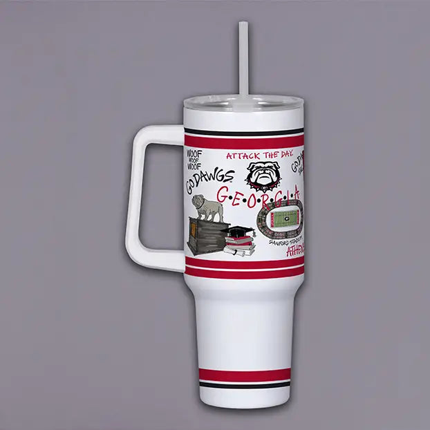 UGA 40 oz Tumbler with handle