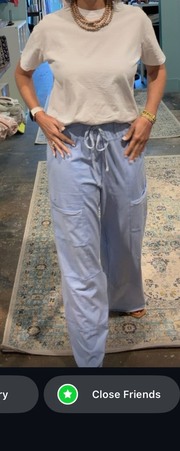 Vintage washed pants blue
