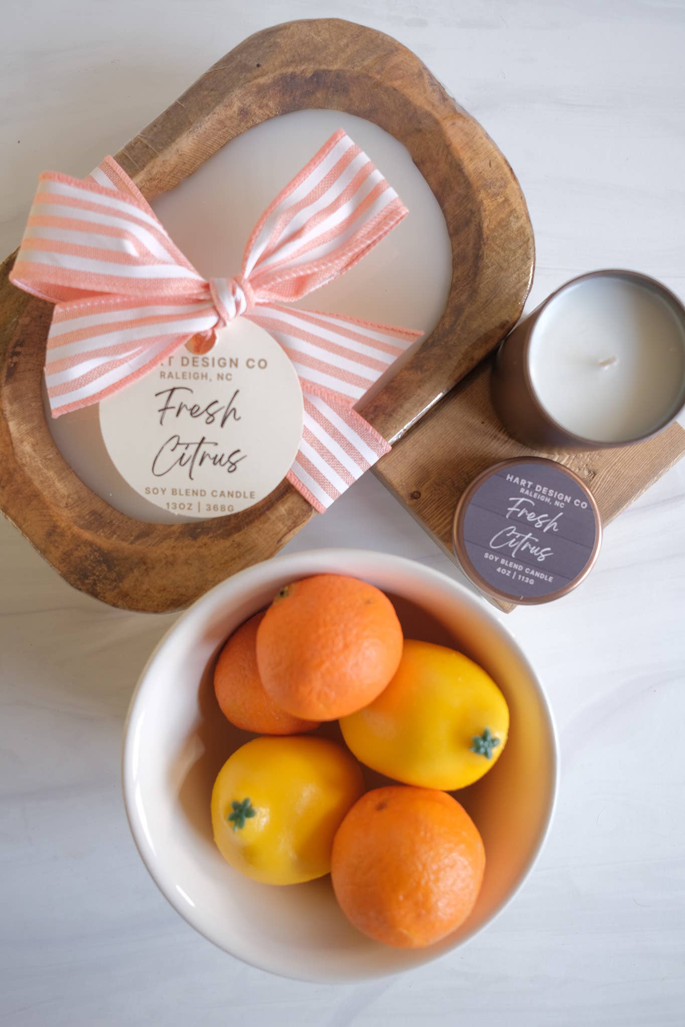 Fresh Citrus | Fresh Home Collection **BESTSELLER: 3 wick dough bowl