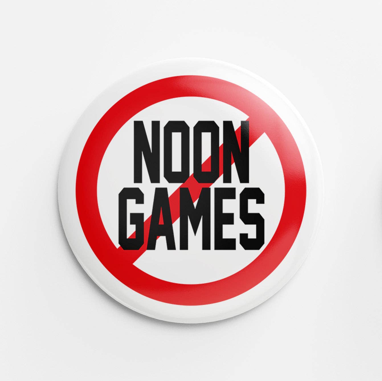 Noon Games Button (red & black)