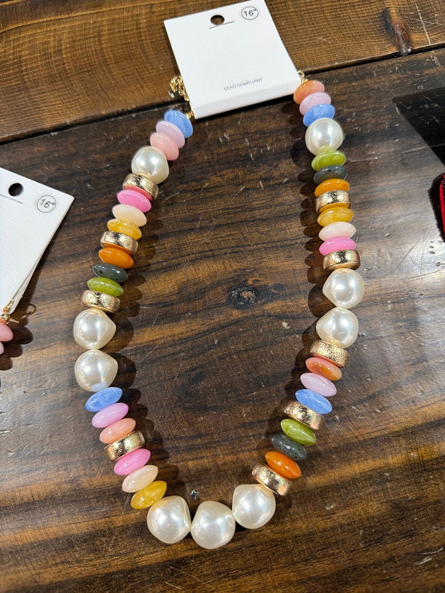 Pearl & Rondelle Beads Necklace