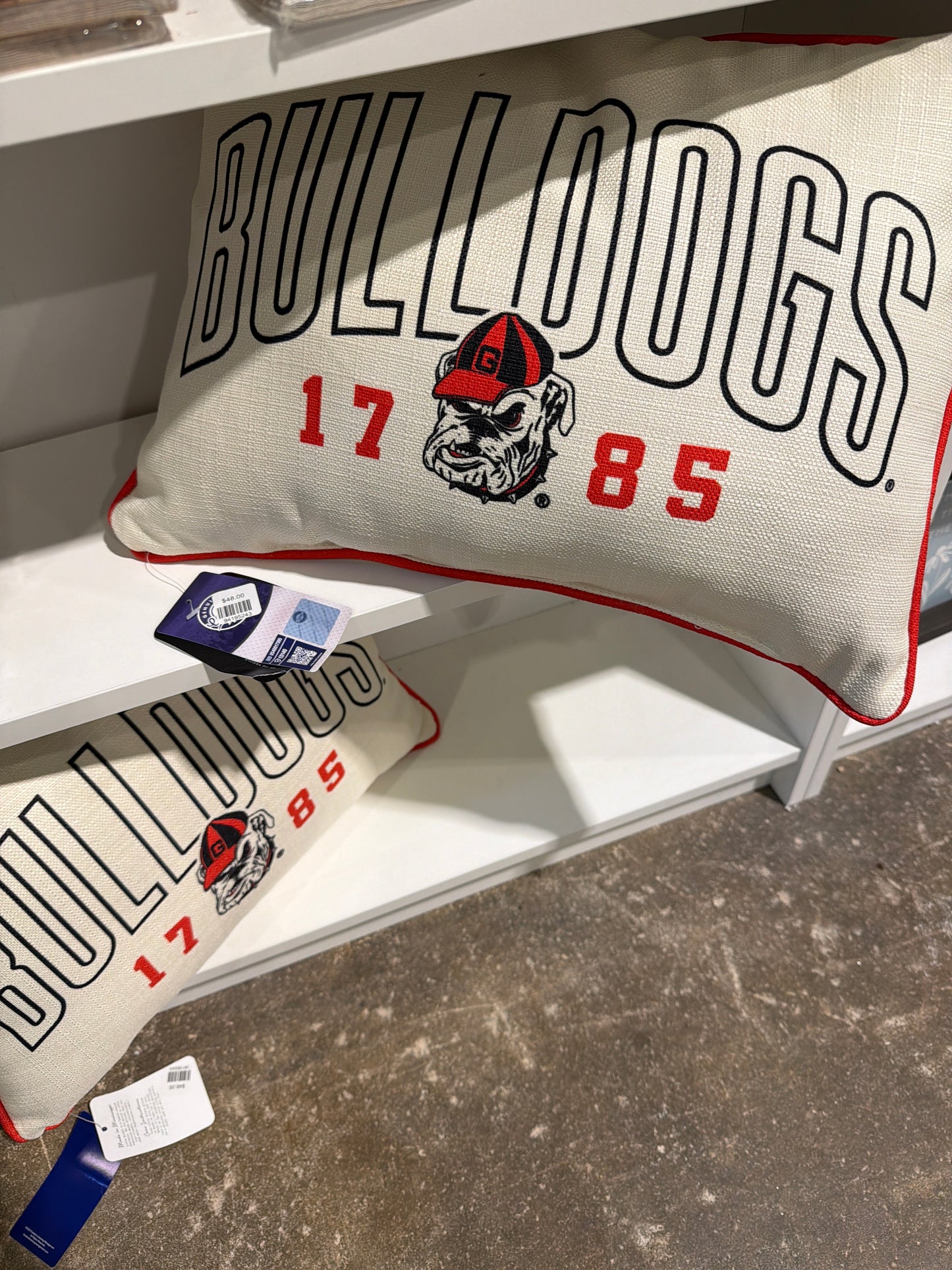 Georgia Arch pillow with pipping