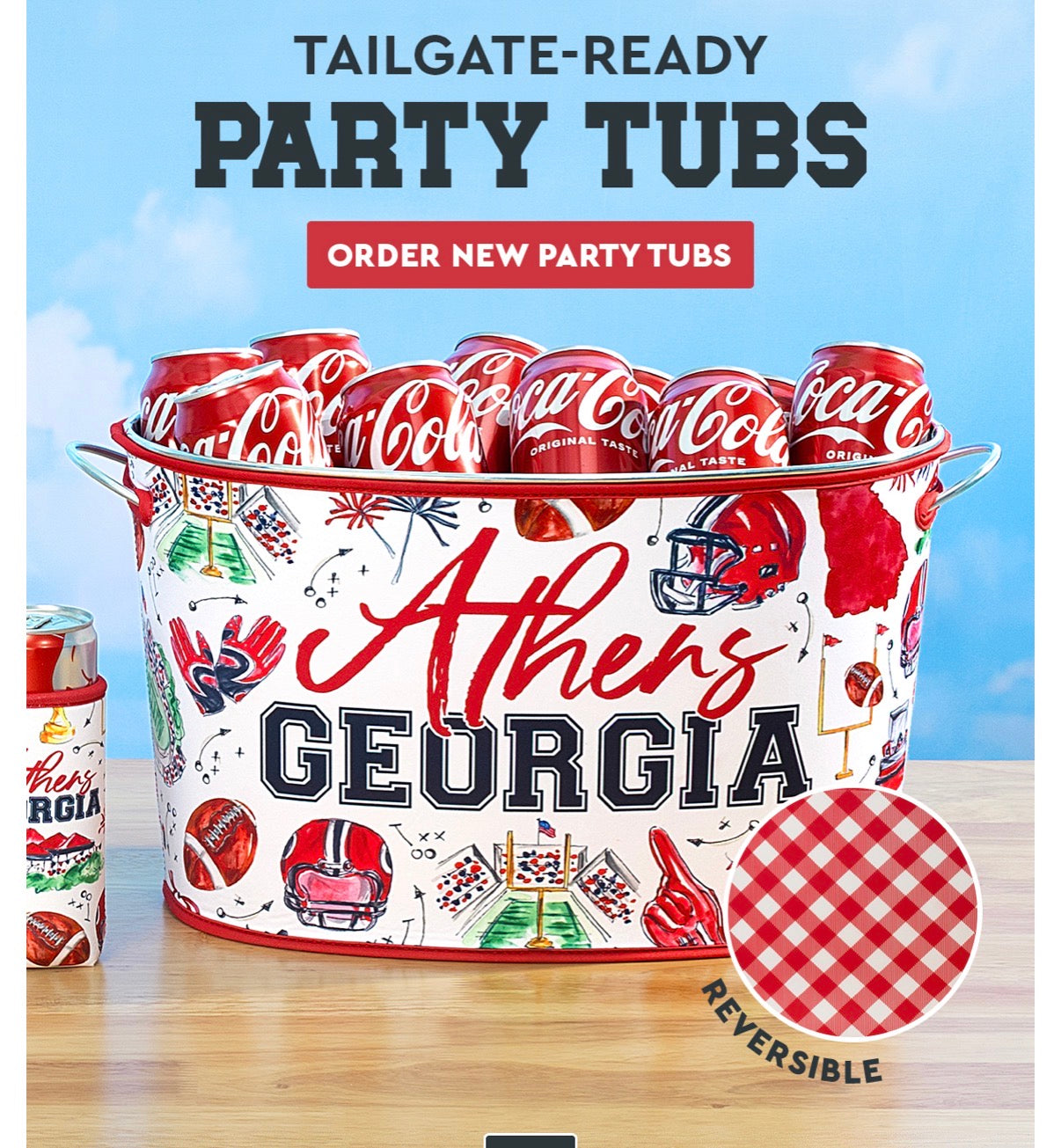 Tailgate in Athens Party Tub