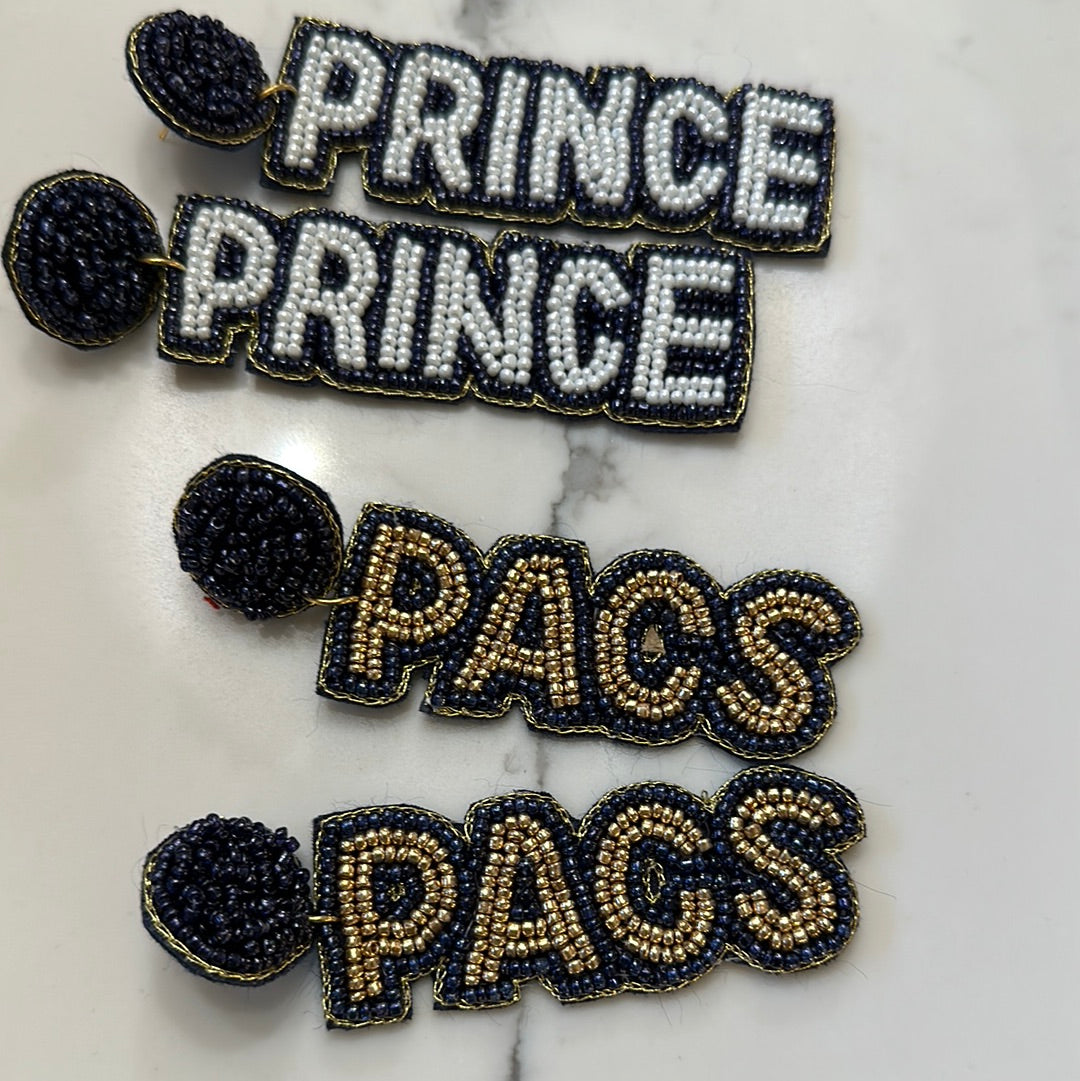 Beaded Team earrings