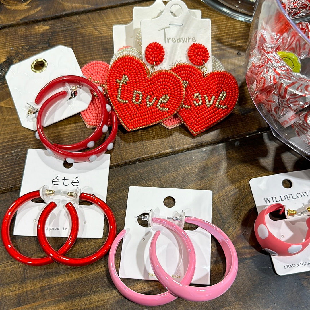 Valentines earrings