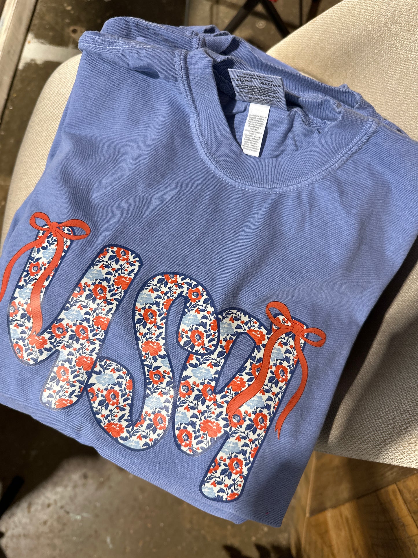 USA floral tshirt with bows