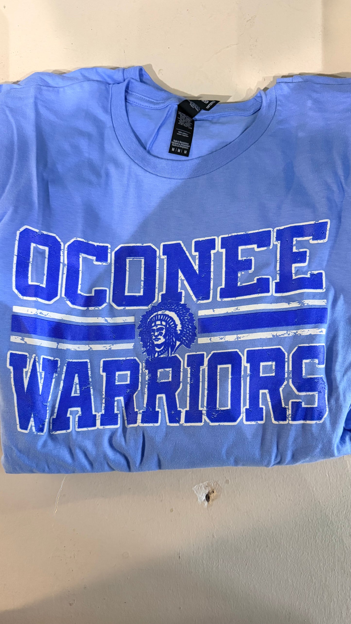 Oconee baby blue Warriors Tshirt