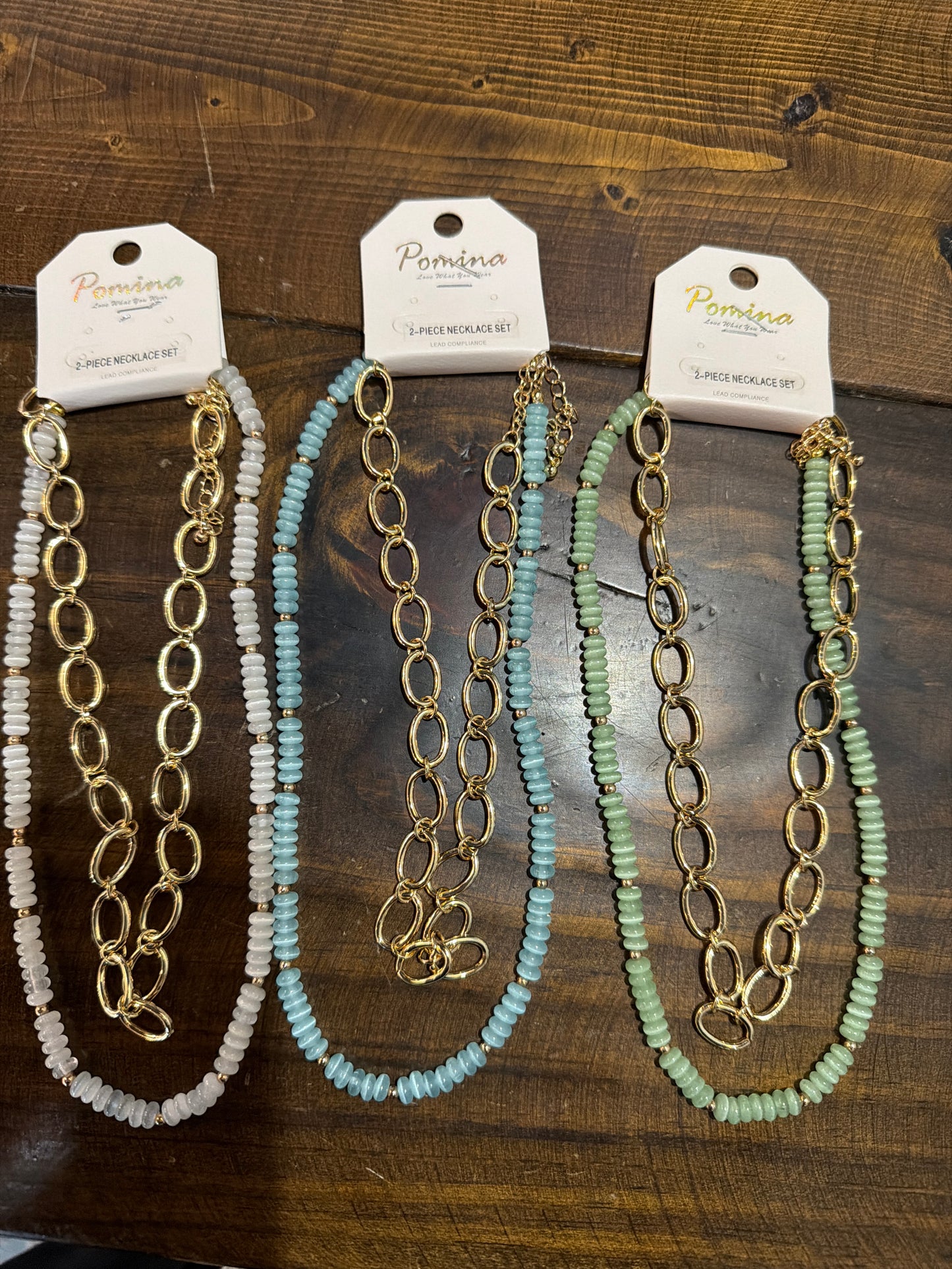 Little Beads and Gold Chain Necklace