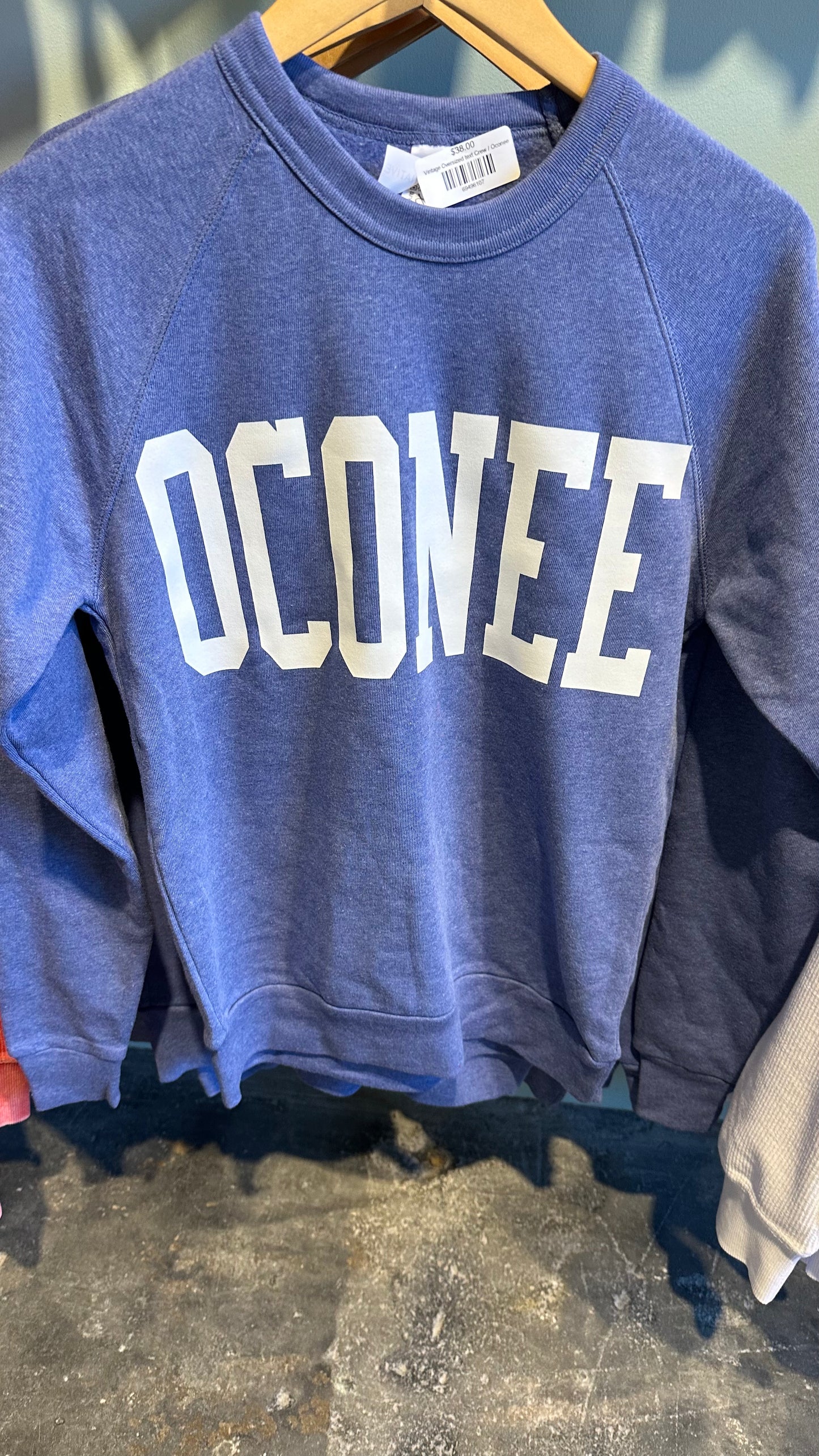 Vintage Oversized text Crew