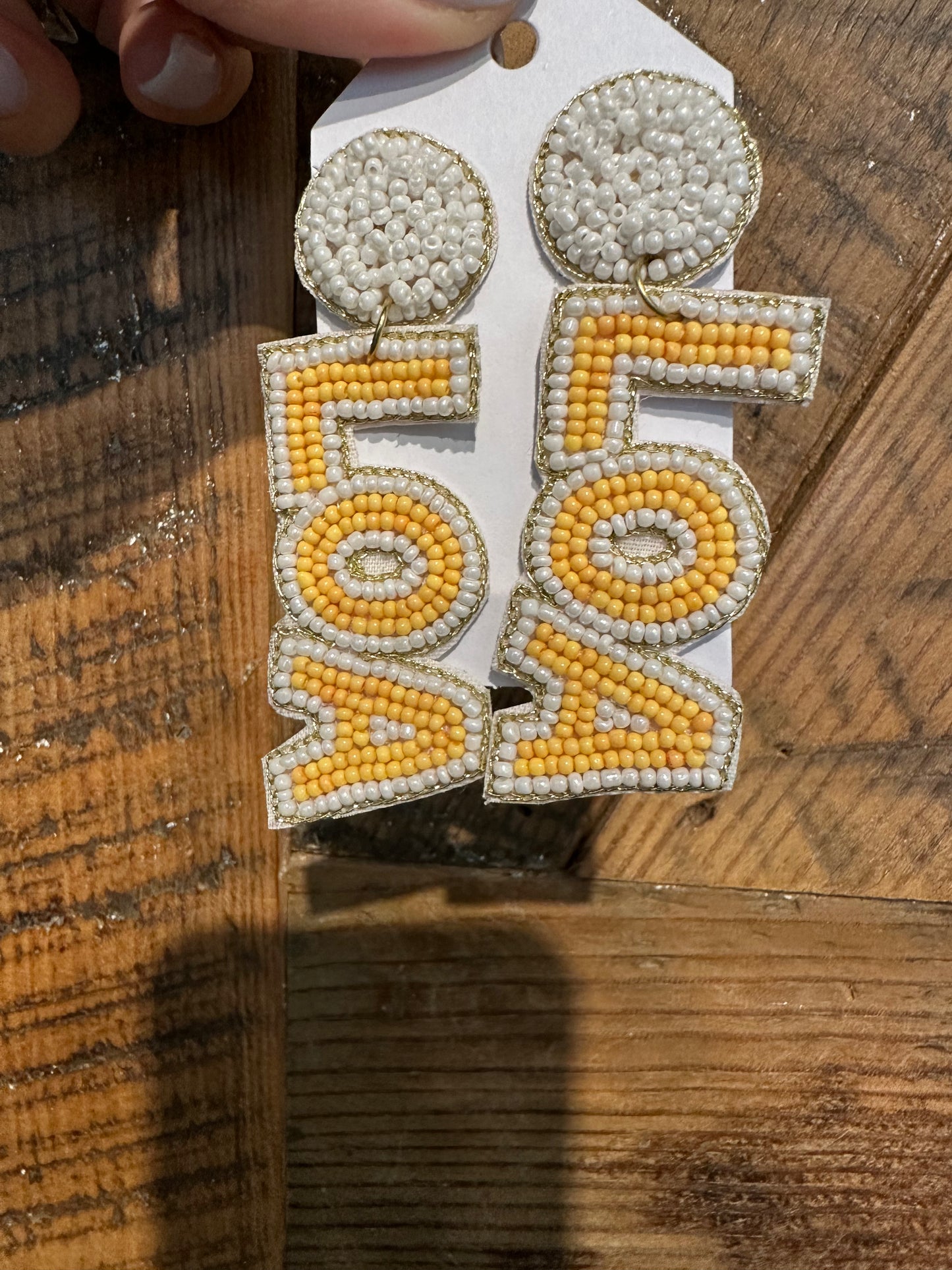 Beaded Team earrings