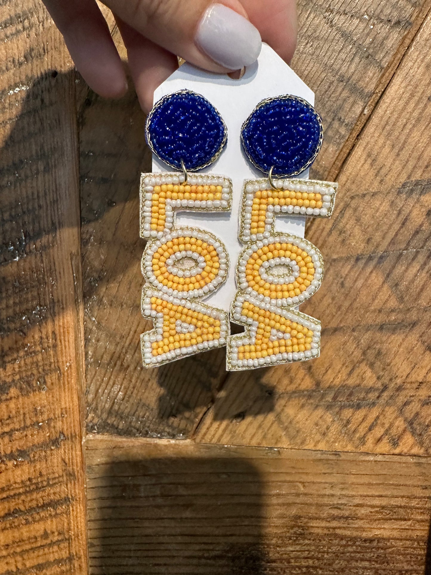 Beaded Team earrings