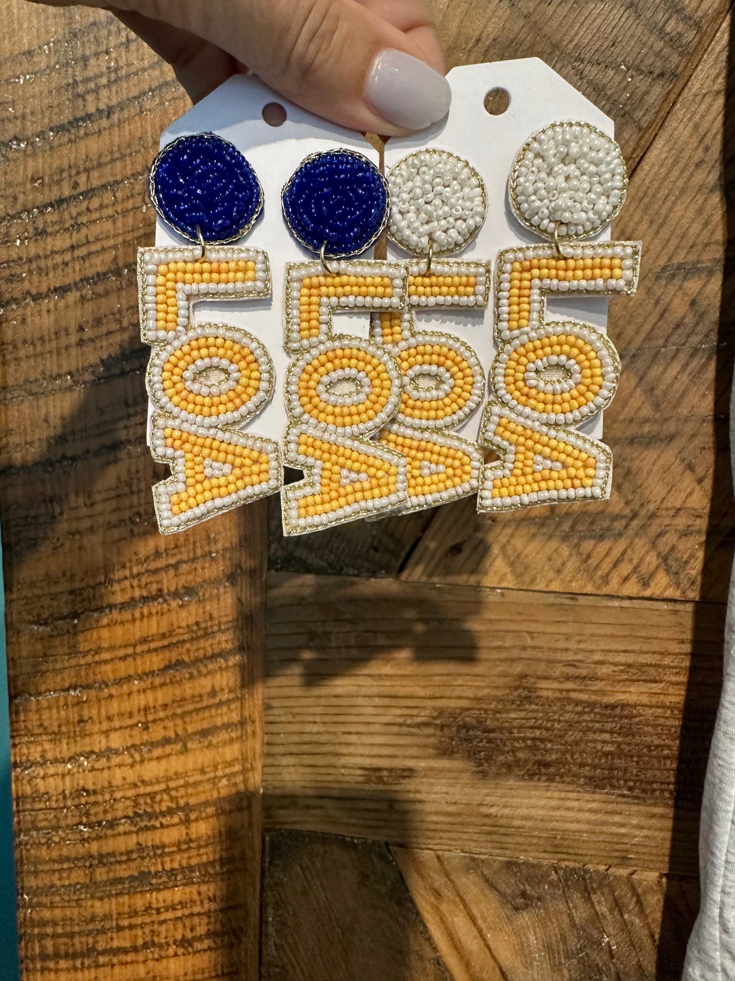 Beaded Team earrings