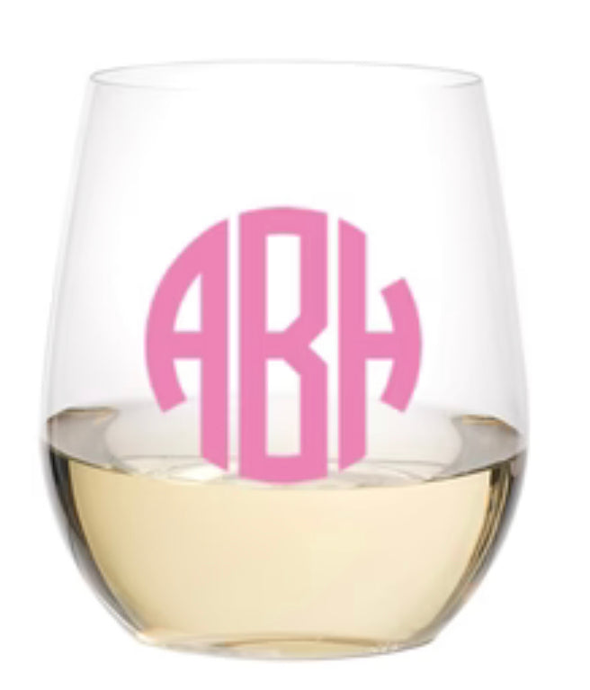 Monogram Wine Glass