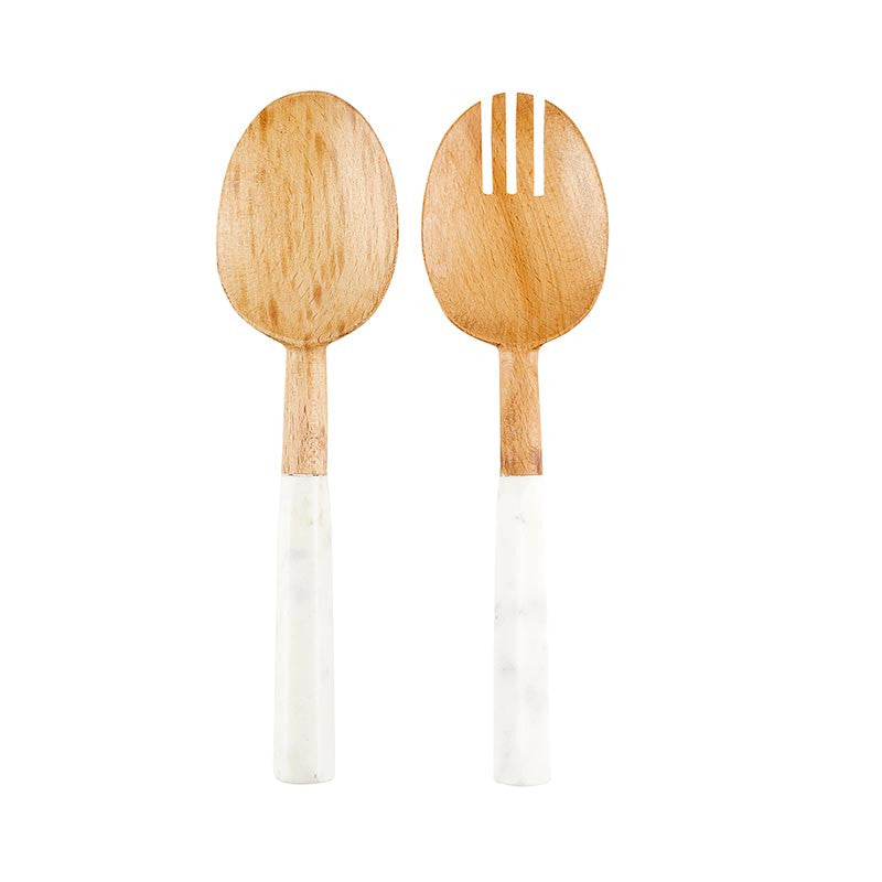 Marble Wood Serve Set