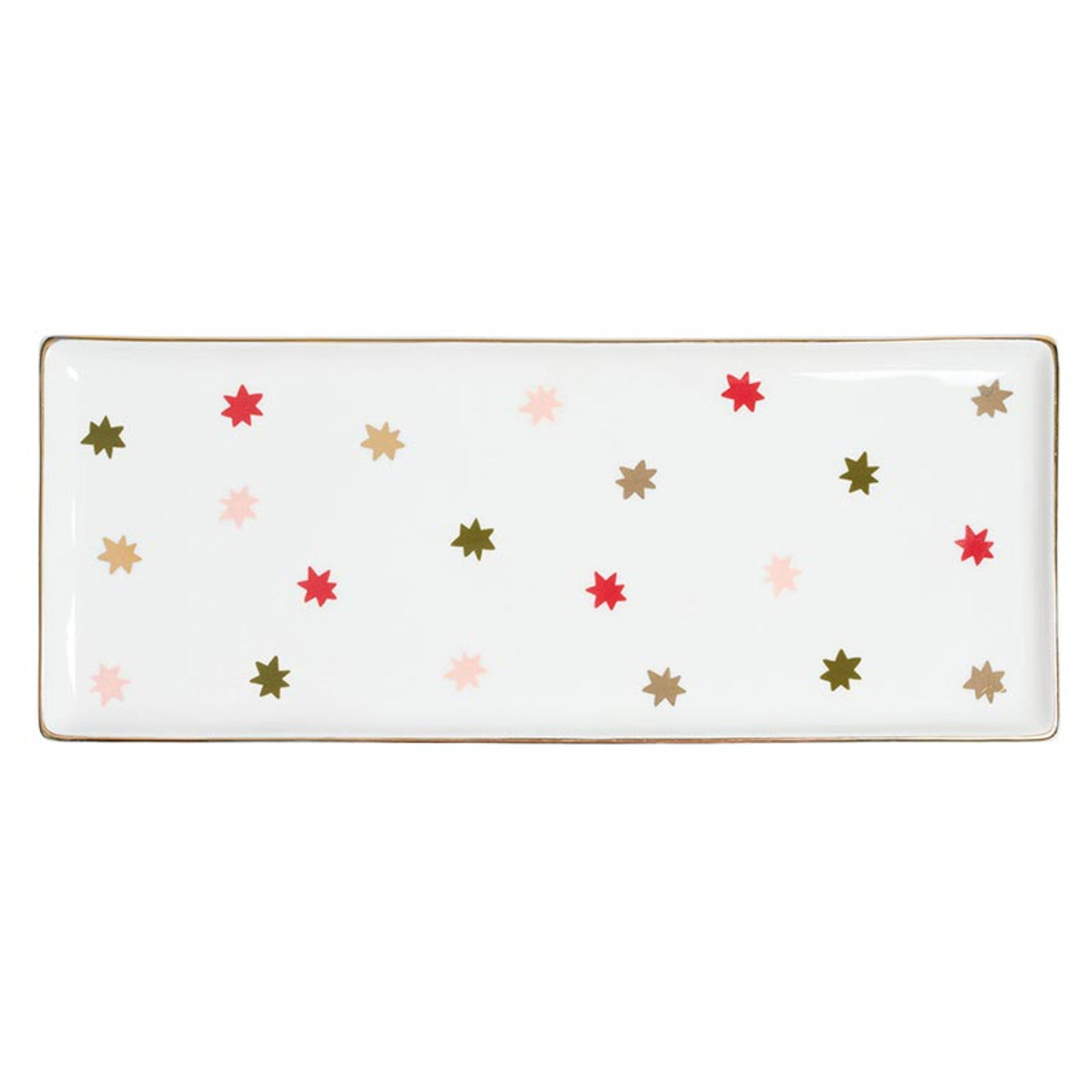 Snowflake Stars Ceramic Tray