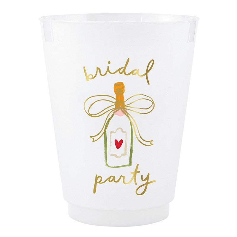 Frosted Bridal Party Cups