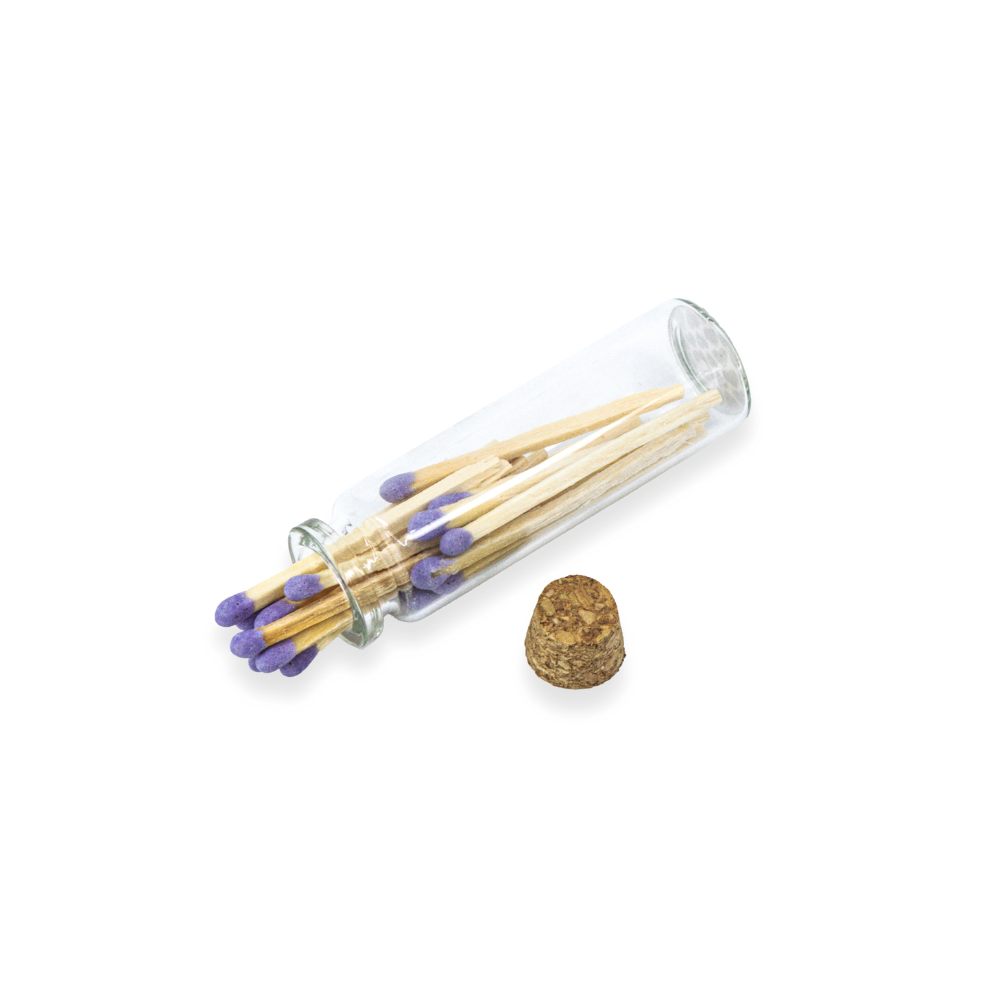 Small Match Bottles - Safety Matches in Jars with Striker: 40 Matchsticks Jar / Charcoal