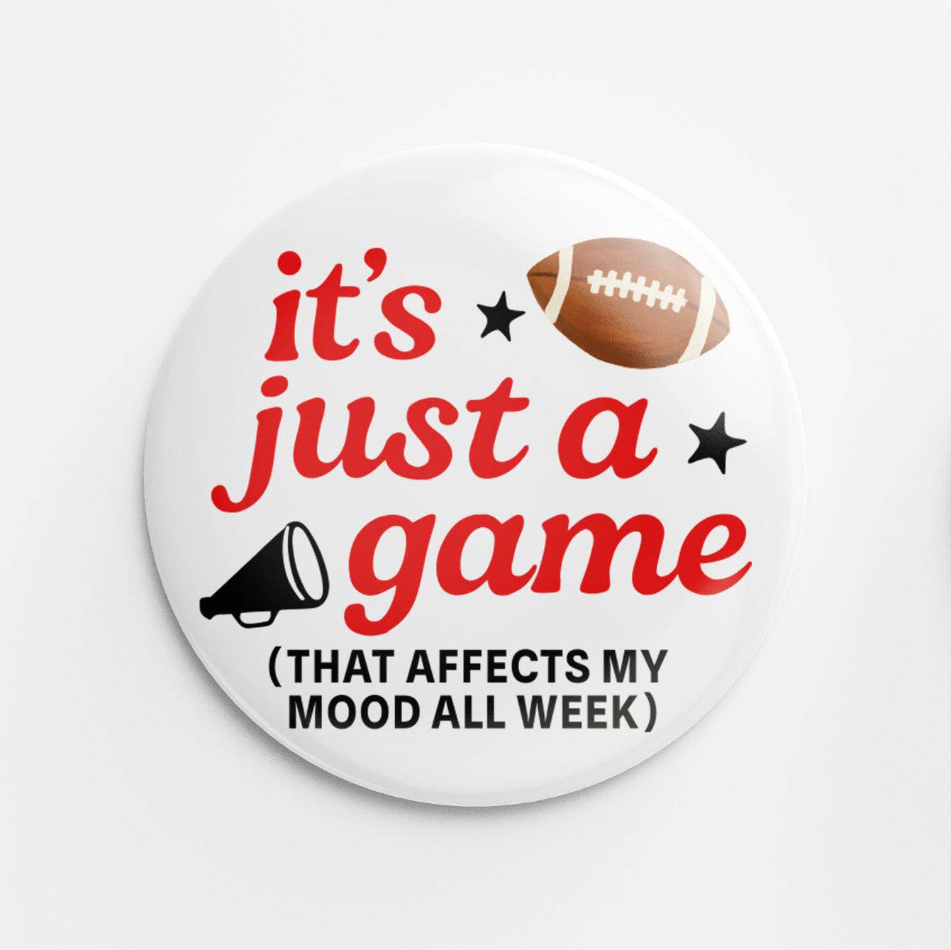 Just a Game Button (red & black)
