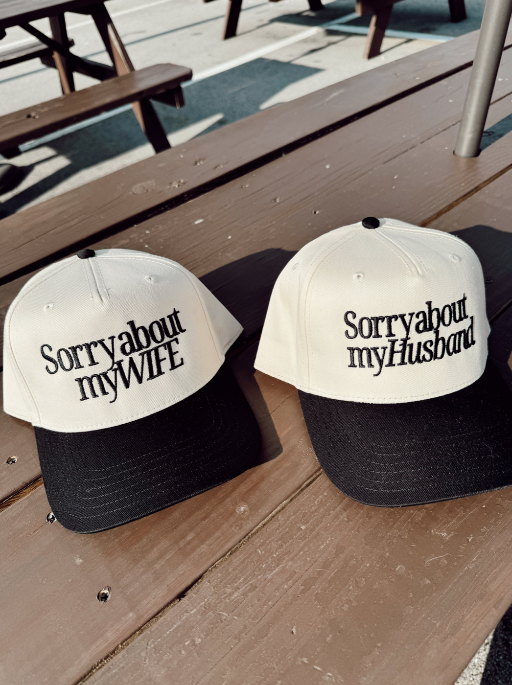Sorry about my Husband/Wife Vintage Trucker Hat: Husband