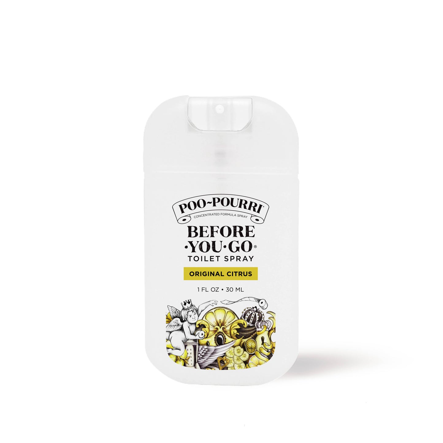 Poo~Pourri Original Citrus 1oz Pocket Sprayer, 4 Trays 32 un: Lemon + Bergamot + Lemongrass
