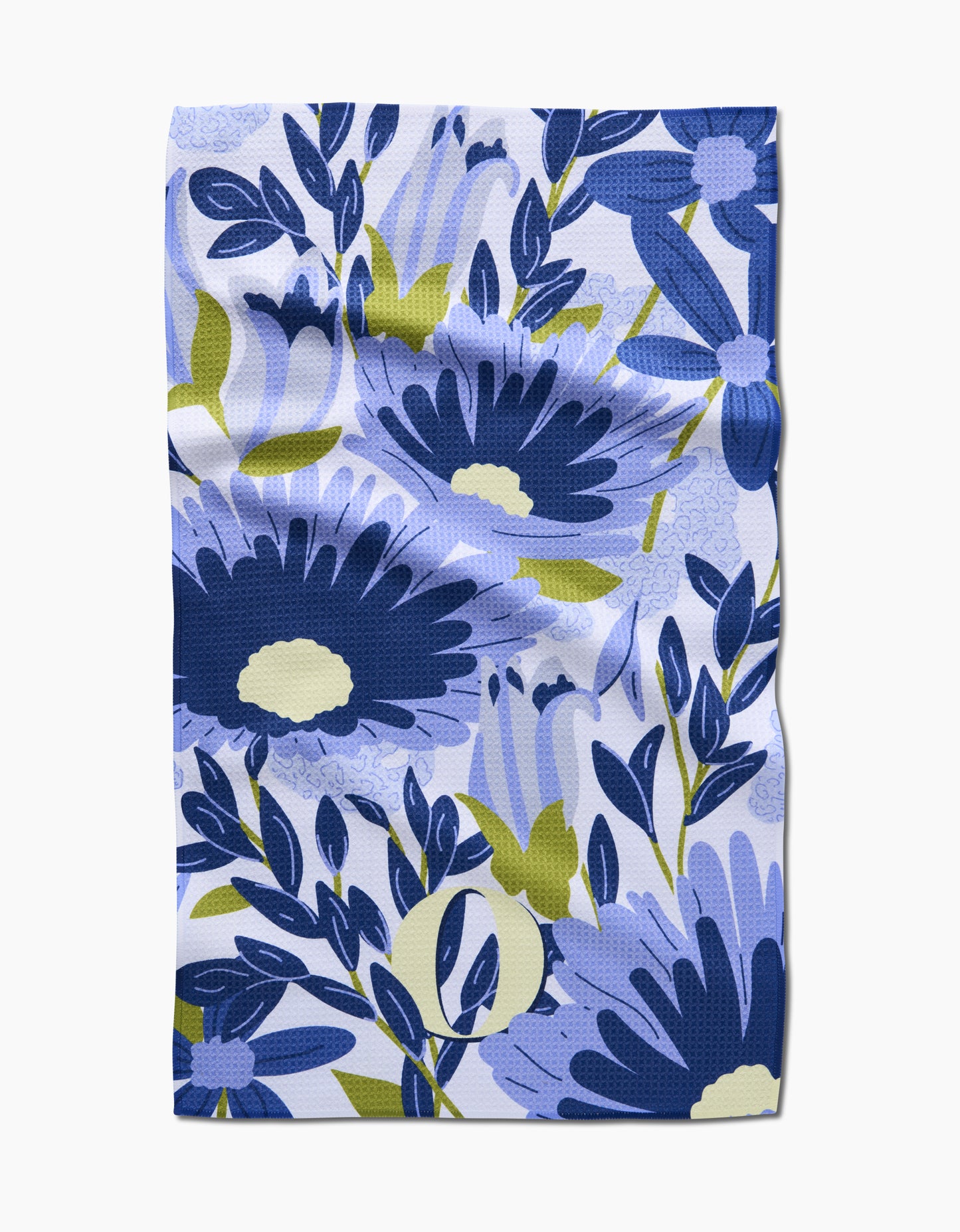Geometry Monogram Floral Tea Towel letter C