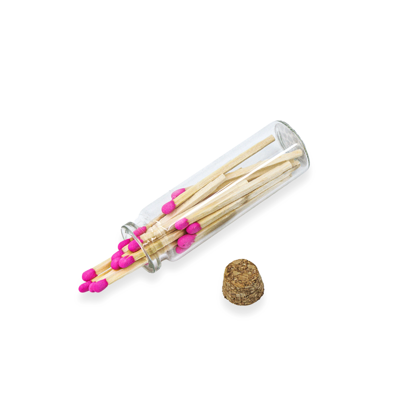 Small Match Bottles - Safety Matches in Jars with Striker: 40 Matchsticks Jar / Charcoal