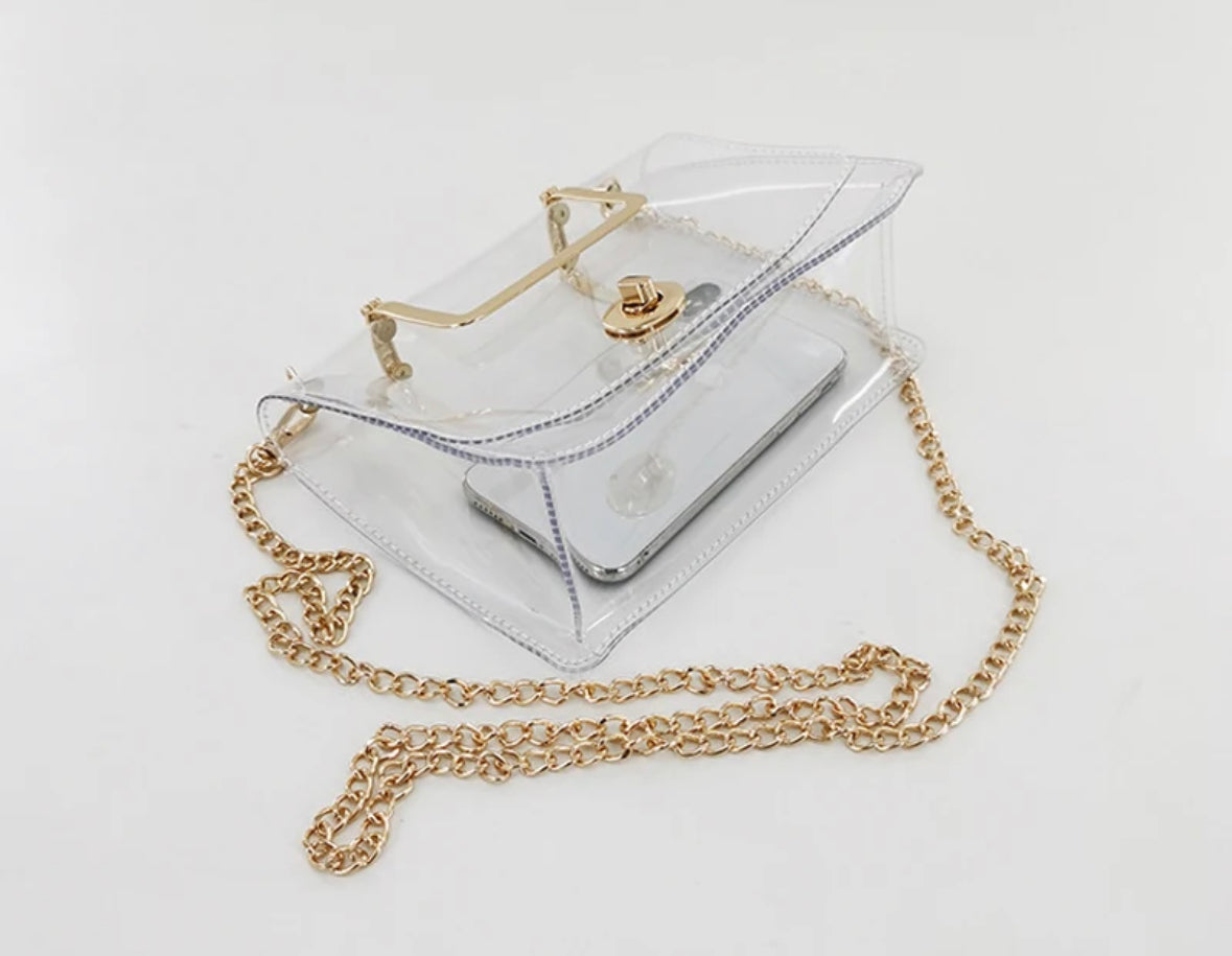 Clear clutch bag