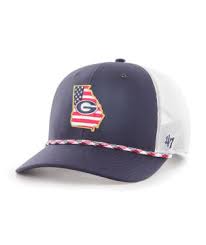 GEORGIA BULLDOGS NAVY FLAG FILL ROPE 47 TRUCKER