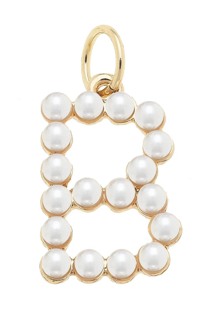 Pearl Initial Charm