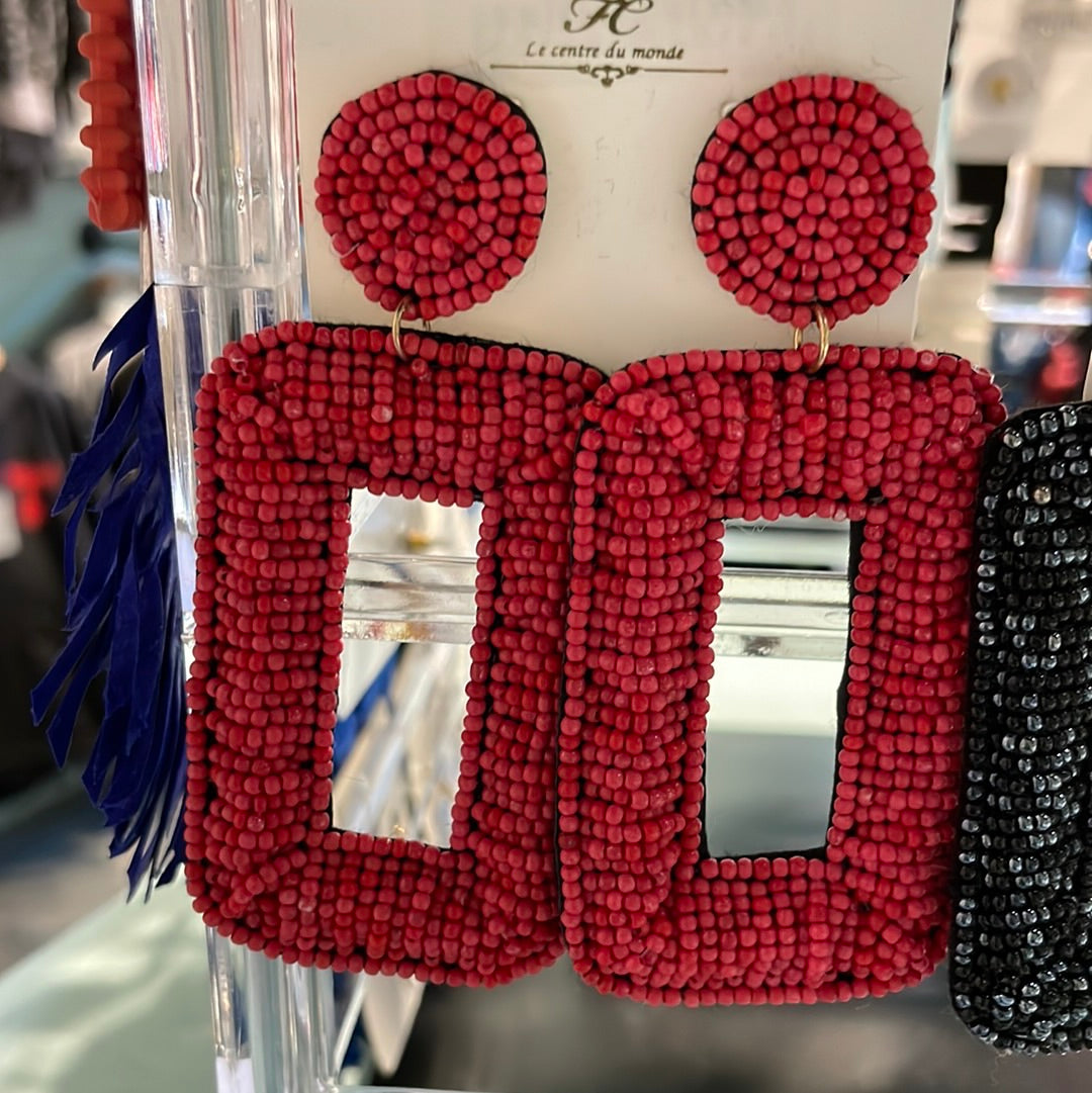 Large beaded earrings
