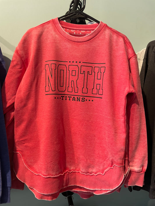 North oconee crew neck fleece sweatshirt
