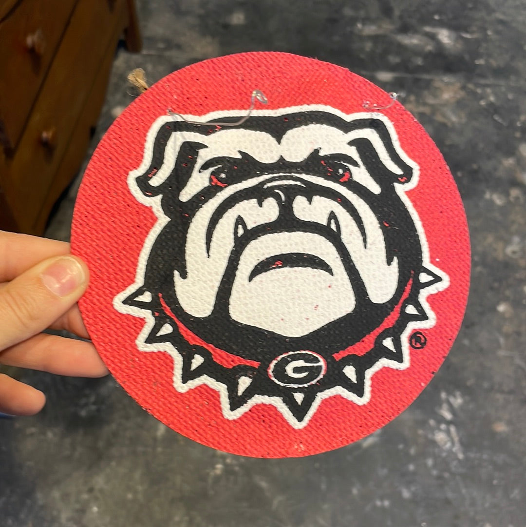 Georgia bulldog face mini burlee Birdawg Boutique