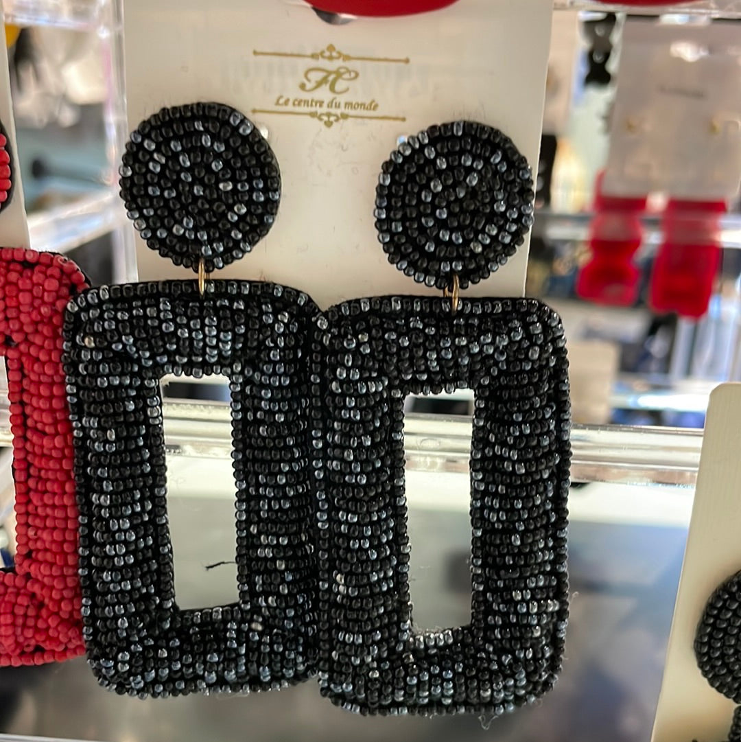Large beaded earrings