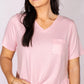 V Neck Pocket PJ Top